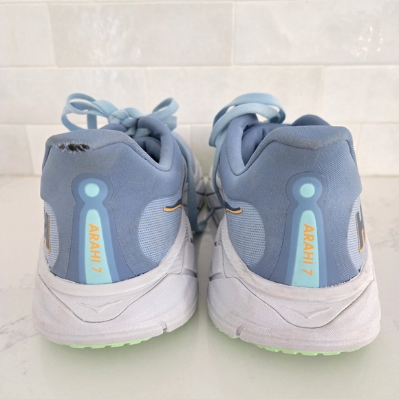 Hoka Men's Arahi 7 Athletic Running Shoe Size 9.5 Shadow Dusk Blue White - Picture 5 of 9